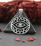Round Evil Eye With Zig Zags Protective Pendant | woot & hammy